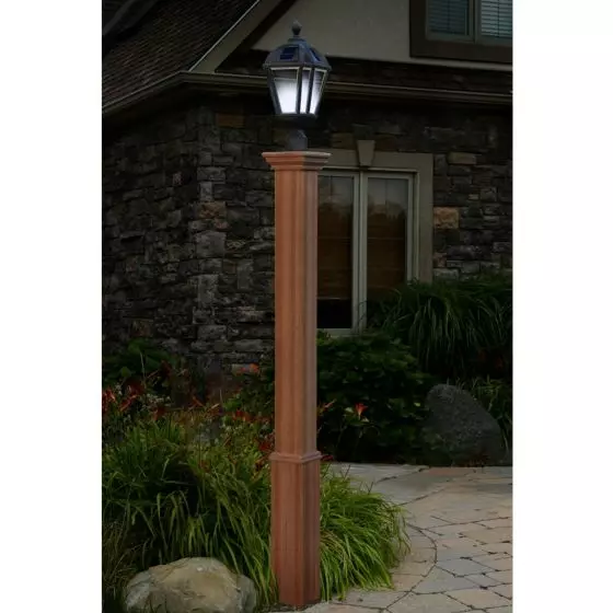 Trinity Composite Cedar Lamp Post, Cedar Lamp Posts Maine