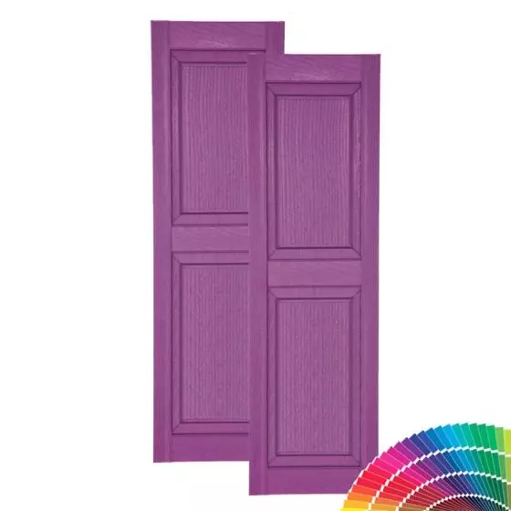 Painted Custom Color Vinyl Raised Panel Shutters