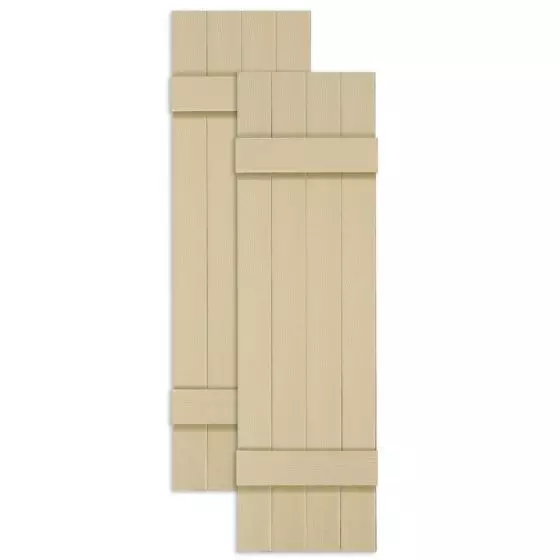 Custom Closed Board & Batten Vinyl Shutters w/ Common Style