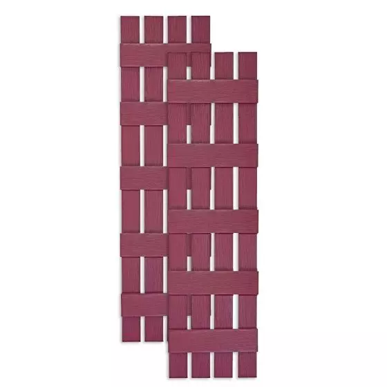 Custom Open Board & Batten Vinyl Shutters w/ Triple Crossbar