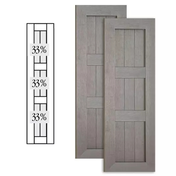 Custom Vinyl Country Style Shutters w/ Double Mullion