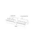 37 5/8"W x 6"H J-Channel Back-Plate