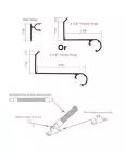 Bahama Hardware Kit, 2 3/8" or 3 3/8" Female Hinge, Tilt Arms, Clevis Pins, and Nylon Hinges