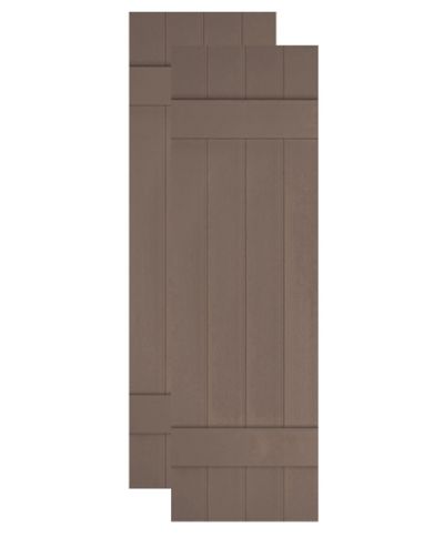 Closed Board n' Batten Vinyl Shutters