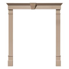 96"H x 6 7/8"W x 1 7/8"P Fluted Pilaster, Fade-Resistant Vinyl, (Set of 2)