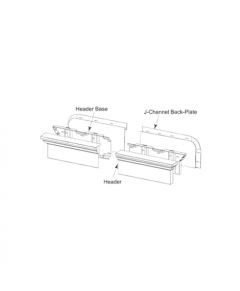 43 5/8"W x 6"H J-Channel Back-Plate