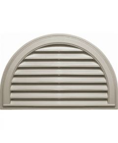 34"W x 22"H Half Round Gable Vent Louver, 100 Sq. Inch Vent Area