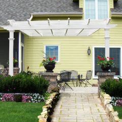 12 x 12 ft. Freemont Pergola, White Vinyl