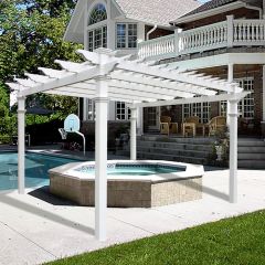 12 x 12 ft. Regency Pergola, White Vinyl