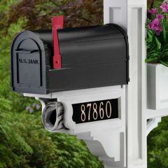 Personalized Cast Aluminum Address Plaque for Mayne Newspaper Holder