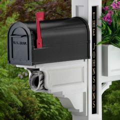 Personalized Vertical Cast Aluminum Address Plaque for Mayne Mailbox Posts