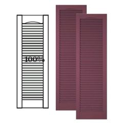 Custom Vinyl Louvered Shutters w/ Full Louver