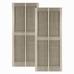 Custom Vinyl Double Wide Louvered Shutters