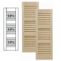 Traditional Wood Open Louver Shutters w/ Double Mullion