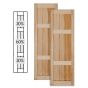 Traditional Wood V Groove Shutters w/ Double Offset Mullion