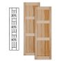 Traditional Wood V Groove Shutters w/ Offset Top Double Mullion