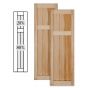Traditional Wood V Groove Shutters w/ Offset Top Mullion