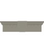 43 5/8"W x 6"H Classic Dentil Crosshead, Fade-Resistant Vinyl