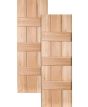 Cottage Style Wood Joined Board-n-Batten Shutters w/ Three Battens