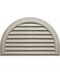 34"W x 22"H Half Round Gable Vent Louver, 100 Sq. Inch Vent Area