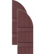 Custom Arch Top Board & Batten Vinyl Shutters w/ Common Closed Style