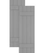 Traditional Composite Board-n-Batten Shutters w/ Two Battens, Installation Brackets Included