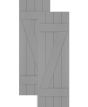 Traditional Composite Board-n-Batten Shutters w/ Z Bar, Installation Brackets Included