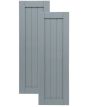 Traditional Composite Framed Board-n-Batten Shutters w/ Full Board, Installation Brackets Included