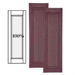 Custom Vinyl Raised Panel Shutters w/ Full Panel