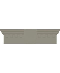 43 5/8"W x 6"H Classic Dentil Crosshead, Fade-Resistant Vinyl