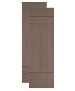 14" Standard Closed Board & Batten Vinyl Shutters w/ Common Style