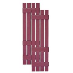 Custom Open Board & Batten Vinyl Shutters w/ Offset Bottom Crossbar