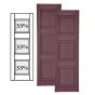 Custom Vinyl Raised Panel Shutters w/ Double Mullion