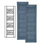 Custom Vinyl Raised Panel Shutters w/ Triple Mullion