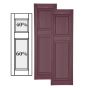 Custom Vinyl Raised Panel Shutters w/ Offset Top Mullion