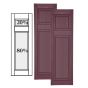 Custom Vinyl Raised Panel Shutters w/ Offset Top Mullion