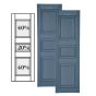 Custom Vinyl Raised Panel Shutters w/ Double Center Mullion