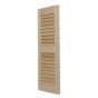 Traditional Wood Open Louver Shutters w/ Center Mullion