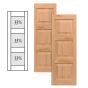 Traditional Wood Raised Panel Shutters w/ Double Mullion