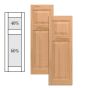 Traditional Wood Raised Panel Shutters w/ Offset Top Mullion
