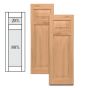 Traditional Wood Raised Panel Shutters w/ Offset Top Mullion