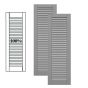 Traditional Composite Louver Shutters w/ Full Louver, Installation Brackets Included