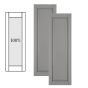 Traditional Composite Raised Panel Shutters w/ Full Panel, Installation Brackets Included
