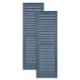 Standard Open Louvered Exterior Vinyl Shutters, 15" Wide