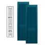 Custom Framed Closed Board & Batten Vinyl Shutters w/ Offset Bottom Mullion