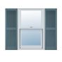 Custom Size Premium Vinyl Open Louver Window Shutters, w/Shutter-Loks (Per Pair) 