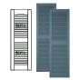 Custom Vinyl Louvered Shutters w/ Center Mullion
