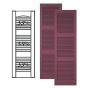 Custom Vinyl Louvered Shutters w/ Double Mullion