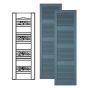 Custom Vinyl Louvered Shutters w/ Triple Mullion