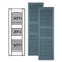 Custom Vinyl Louvered Shutters w/ Double Center Mullion